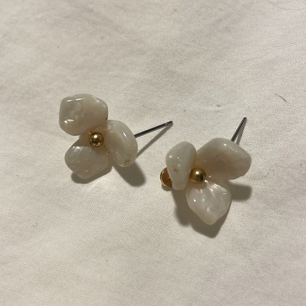 Lele Sadoughi for J Crew Trillium Button Studs